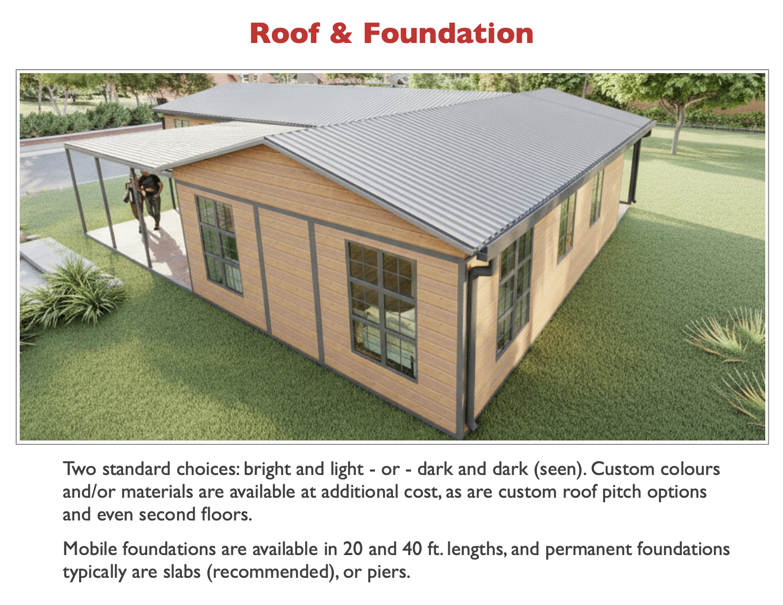 - roofs & gutters: bright & white - and - dark and dark.