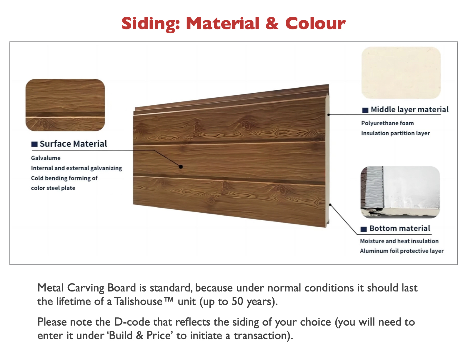 - please select your Siding Code.